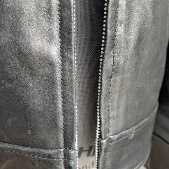 Vintage Banana Republic Classic Black Leather Moto Jacket - Picture 14 of 16